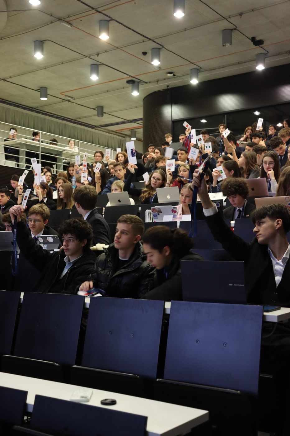 Delegates voting in the general assembly